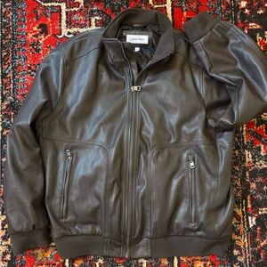 Calvin Klein Men's Dark Brown Bomber Jacket